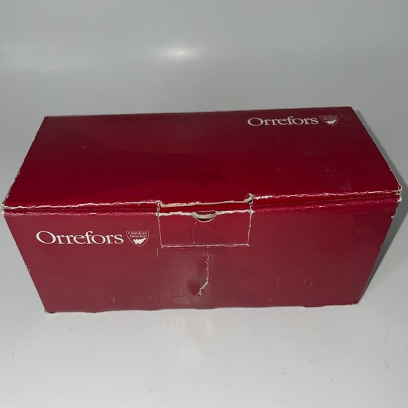 Orrefors Sweden Crystal Glass Ice Cube Votives 2 Piece Set MCM - Picture 11 of 11
